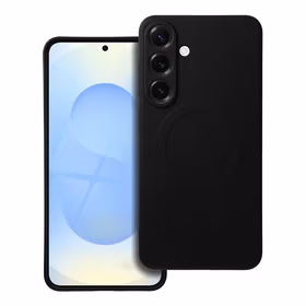 Viedtālruņa apvalks no silikona ar MagSafe, piemērots SAMSUNG S25 Plus, melnā krāsā