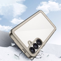 Outer Space viedtālruņa apvalks iPhone 16e elastīgs rāmja vāks - caurspīdīgs, melns