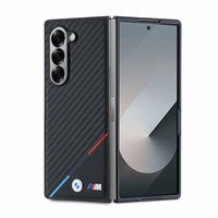 BMW Carbon Tricolor viedtālruņa apvalks Samsung Galaxy Z Fold 6 - melns