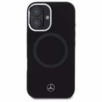 Mercedes MEHMP16S23SUTTK iPhone 16 6.1" melns/melns cietais apvalks Silikona Tonālais Logotips MagSafe