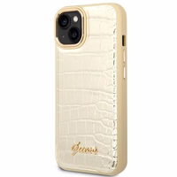 Guess GUHCP14MHGCRHD iPhone 14 Plus 6.7 "zeltains/zeltains cietais apvalks Croco Collection