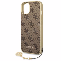 Guess GUHCP14MGF4GBR iPhone 14 Plus/ 15 Plus 6.7" brūns/brūns maciņš 4G Charms Collection