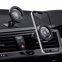 Spigen MFT13 MagSafe automašīnas turētājs pie paneļa vai gaisa atveres – melns