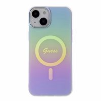 Guess GUHMP15SHITSU iPhone 15 6.1" violets/violets cietais apvalks IML Iridescent MagSafe