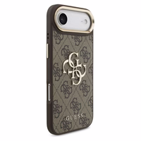 GUESS viedtālruņa apvalks IPHONE 17 Air (PU W/ Big 4G Classic Logo) zelts un brūns