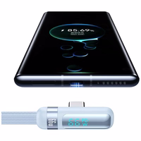 Kabelis USAMS US-SJ651 66W USB-A/USB-C 1.2m balts