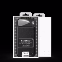 Nillkin CamShield Leather S viedtālruņa apvalks iPhone 14 apvalks ar kameras vāciņu melns