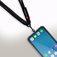 FORCELL F-DESIGN S10X165 šķērsvirziena telefona siksniņa ar regulējamu garumu (maks. 82,5cm cilpā) melna