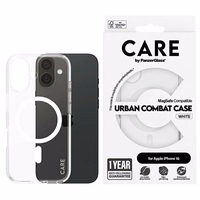 CARE by PanzerGlass Flagmanis viedtālruņa apvalks iPhone 16 6.1" balts/balts Magnētiskais 1337
