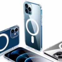 Anti Shock 1,5 mm Mag maciņš for iPhone 17 Pro Max 6,9" caurspīdīgs ar kameras aizsardzību open ring