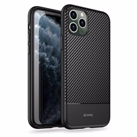 Crong Prestige Carbon Cover - iPhone 11 Pro Max maciņš (melns)