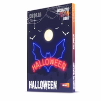 Neon PLEXI LED HALLOWEEN zils sarkans NNE17 Neolia