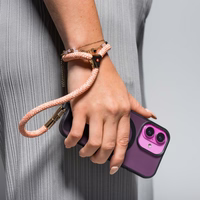 FORCELL F-DESIGN L8X36 rokas telefona siksniņa ar regulējamu garumu (maks. 18cm cilpā) rozā balta