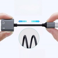 Beline Adaptera sadalītājs USB-C uz USB-C/Jack 3,5mm 60W DAC BLNAA01 melns