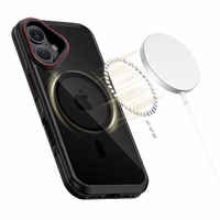 Tech-Protect MagHybrid MagSafe maciņš iPhone 17 melns un sarkans