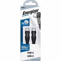 Energizer Ultimate - USB-C to USB-C 100W connecting kabelis 2m (melns)