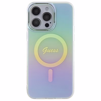Guess IML Iridescent Magnētiskais viedtālruņa apvalks iPhone 15 Pro - tirkīza