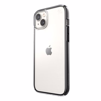 Speck Presidio Perfect-Clear with Impact Geometry - iPhone 15 Plus / 14 Plus maciņš with MICROBAN Coating (Clear / melns)