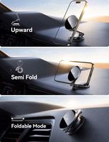 Joyroom JR-ZS408 magnētiskais turētājs ar 15W indukcijas lādētāju automašīnai - melns