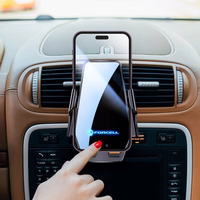 Forcell F-GRIP HS6 automašīnas turētājs ar bezvadu lādētāju, stiprināms pie stikla un gaisa ventilācijas režģa, melns