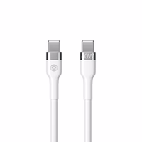 Forever Elastīgais kabelis USB-C - USB-C 2,0 m 60W balts