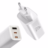 Rock Sienas lādētājs Ice2Cube GaN - USB + 2xType C - PD 65W 3A balts