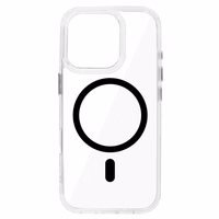 Spīdīgs magnētiskais caurspīdīgs viedtālruņa apvalks Iphone 16 Pro melns