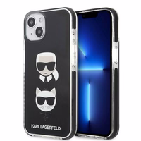 Karl Lagerfeld KLHCP13STPE2TK iPhone 13 mini 5,4 "melns cietais apvalks Karl & Choupette Head