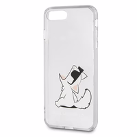 Karl Lagerfeld Choupette Fun viedtālruņa apvalks iPhone 7 / 8 Plus - caurspīdīgs