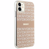 DKNY IML mono un svītras magnētiskais viedtālruņa apvalks iPhone 11 / Xr - rozā
