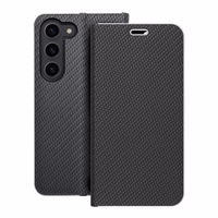 Viedtālruņa apvalks LUNA Book Carbon for SAMSUNG S23 - melns (m)