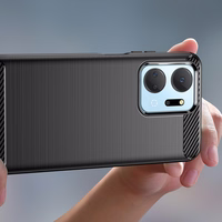 Viedtālruņa oglekļa apvalks Honor Play 40 Plus / Honor X7a (m) - melns