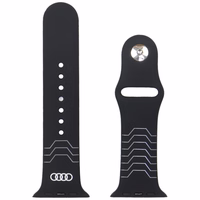 Siksniņa Audi Geometric Pattern Silicone Watch Strap priekš Apple Watch 44/45/46/49mm melns