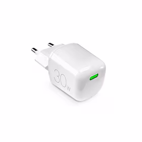 Puro MiniPro 30W GaN USB-C sienas lādētājs - balts
