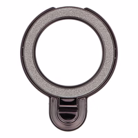 Viedtālruņa statīvs Circle GLITTER - uzlīmējams - melns