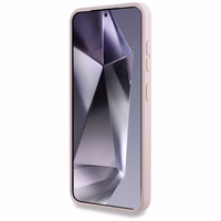 Karl Lagerfeld silikona dubulto galvu un apļa magnētiskais Samsung Galaxy S25 viedtālruņa apvalks rozā