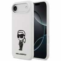 KARL LAGERFELD viedtālruņa apvalks IPHONE 17 Air saderīgs ar Magnētisko KLHMP17MSKIGROH (Silicone W/ KL Sketch & Logo) balts