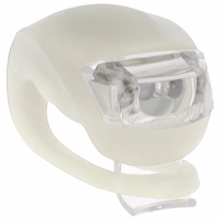 Setty velosipēdu lukturu silikona komplekts priekšējais balts + aizmugurējais sarkans LR-01