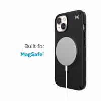 Speck Presidio2 Pro MagSafe - Antibacterial iPhone 15 Plus / 14 Plus maciņš (melns / melns / balts)