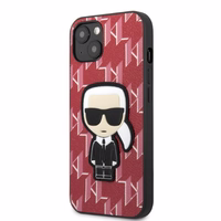 Karl Lagerfeld KLHCP13SPMNIKPI iPhone 13 mini 5.4" cietais apvalks sarkans/sarkans Monogramma Ikonik Plāksteris