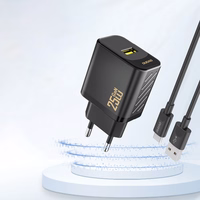 Dudao A27S 25W GaN USB-A lādētājs - melns