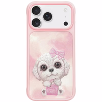 Nimmy Big Eyed Pet 2.0 Suņa viedtālruņa apvalks iPhone 17 Pro Max - rozā