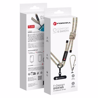 FORCELL F-DESIGN S10X165 šķērsvirziena telefona siksniņa ar regulējamu garumu (maks. 82,5cm cilpā) zaļa rozā violeta