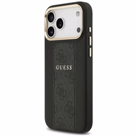 Guess 4G Stripe Magnētiskais viedtālruņa apvalks iPhone 17 Pro Max - melna