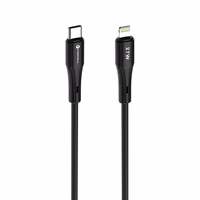FORCELL F-ENERGY C346 kabelis Type C uz Lightning PD 3A 27W Silicone 1 m melns