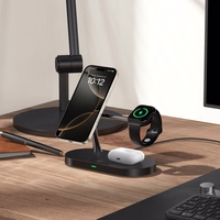 Tech-Protect A12 3in1 MagSafe indukcijas lādētājs viedtālrunim / austiņām / viedpulkstenim - melns