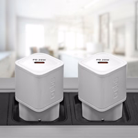 SBS TETRGAN1C20W 20W GaN sienas lādētājs ar Power Delivery - balts