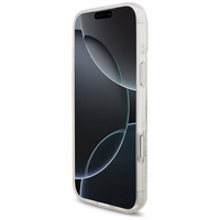 Guess IML Ziedu Electro Pearl Siksniņa Magnētiskais viedtālruņa apvalks iPhone 17 Pro Max - balta