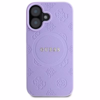 Guess Saffiano peonijas klasiskā logotipa magnētiskais viedtālruņa apvalks iPhone 16 - violeta