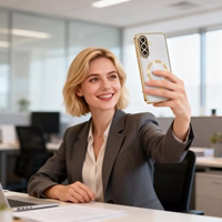 Tech-Protect MagFlex MagSafe Maciņš for Samsung Galaxy A57 5G - caurspīdīgs zelta